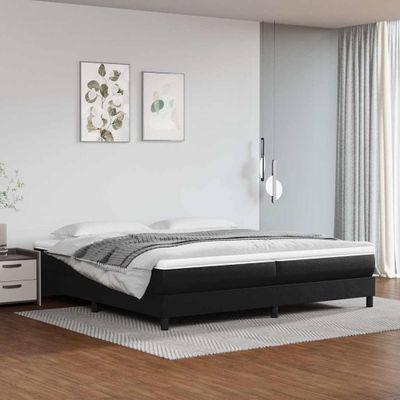 vidaXL Posteľný rám s boxspringom čierny 200x200 cm umelá koža