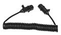 Propojovací spirálový kábel 7pin typ N TRAILER CABLE 11, plastová zástrčka, 24V, 3,5 m SIXTOL