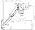 ROZBALENÉ - Neomounts  WL70-450BL11 / wall mounted gas spring monitor arm (3 pivots VESA 100x100) / Black Držák, VESA, nástenný, pro monitor, úhloprícka 17"-32", náklon -45°-90°, otácení 180°, nosnost 9kg, cerný - ROZBALENÉ