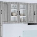 vidaXL Nástenný sklenený kabinet PORTO Sivý Sonoma 80 x 31 x 80 cm