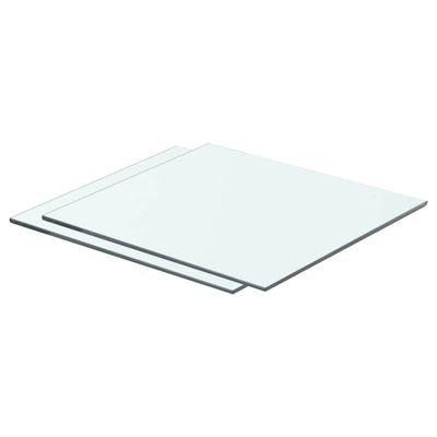 vidaXL Poličky 2 ks panel z priehľadného skla 40x30 cm