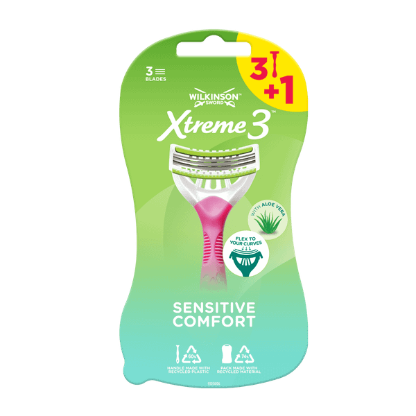 70017140 Wilkinson Xtreme 3 Sensitive Comfort pohotový holiaci strojček (3+1 ks)