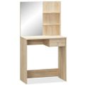 vidaXL Toaletný stolík, kompozitné drevo 75x40x141 cm, dubový