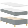 vidaXL Posteľ s pružinovým rámom Svetlosivá 80 x 200 cm látka