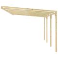 vidaXL Pergola k stene domu 6x3x2,1 m, drevo