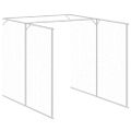 vidaXL Búda pre psa s výbehom svetlo sivá 165x1067x181 cm pozink. oceľ