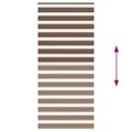 vidaXL Zebra roleta hnedá 105x200 cm šírka látky 100,9 cm polyester