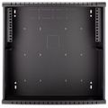 Kovový rozvádzač montážna skriňa 19" 3/4U 180 mm, Black/RCA19-3+4U-180B-T, čierna