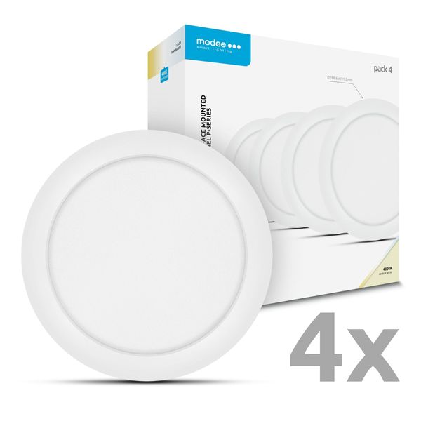 Modee LED Okrúhly LED panel - montovateľný 24W 2640lm neutrálna biela P4 (ML-LPR4000K24WPN)