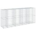 vidaXL Gabiónový kôš s krytom 450x100x200 cm pozinkované železo