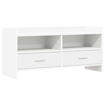 vidaXL TV skrinka 100 x 33 x 47 cm Biela Kompozitné drevo