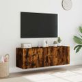vidaXL TV nástenné skrinky s LED svetlami 2 ks dymový dub 60x35x41 cm