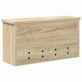 vidaXL Vešiak na stenu Nástenná montáž Sonoma dub 50 x 16 x 26 cm
