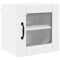 vidaXL Nástenný sklenený kabinet LUCCA Biela 40 x 31 x 40 cm