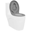 vidaXL WC sedadlo Sivá 47 x 37 x 4 cm Duroplast