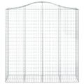 vidaXL Oblúkový gabionový kôš 4 ks 200x50x200/220cm pozinkované železo