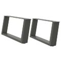 vidaXL Nohy konferenčného stolíka v tvare U, 2 ks, antracitové, 70 x (30-31) cm, oceľ