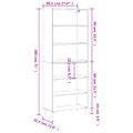 vidaXL Vysoká skrinka hnedý dub 69,5x32,5x180 cm kompozitné drevo