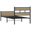 vidaXL Posteľný rám bez matraca dub sonoma 80x200 cm kompozitné drevo