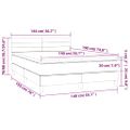 vidaXL Posteľ boxsping s matracom a LED zelená 140x190 cm látka