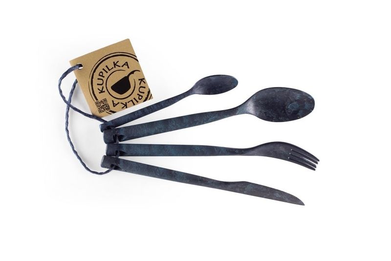 KCUTM0 Kupilka Blue súprava riadu (vidlička, lyžica, nôž, čajová lyžička) 56g