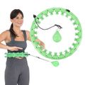 Masážna hula hoop obruč HMS HHW01 so závažím zelená