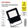 LED reflektor VISIO čierny, 10W neutrálna biela