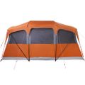 vidaXL Rodinný stan so strechou Oranžová a oranžová 435 x 255 x 216 cm