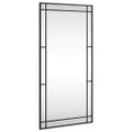 vidaXL Nástenné zrkadlo čierne 50x100 cm obdĺžnikové železné