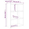 vidaXL Knižnica/komoda dymový dub 66x30x98 cm spracované drevo