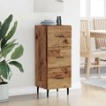 vidaXL Servírovacia skriňa Staré drevo 34 x 34.5 x 90 cm