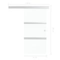 vidaXL Posuvné dvere s jemným zatváraním ESG sklo a hliník 76x205 cm