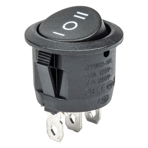Čierny oválny vypínač 12/230V BU03