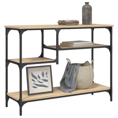 vidaXL Konzolový stolík s policami dub sonoma 100x35x75 cm