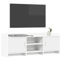 vidaXL TV skrinka 130 x 33 x 47 cm Biela Kompozitné drevo