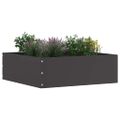 vidaXL Obrubník trávnika 6 ks 40 x 40 x 13 cm Oceľ Čierna
