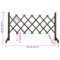 vidaXL Záhradný mriežkový plot sivý 120x60 cm masívne jedľové drevo