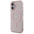 Guess HC MagSafe IML Glitter Circle case for iPhone 16 6,1" pink