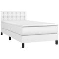 vidaXL Boxspring posteľ s matracom biela 80x200 cm umelá koža