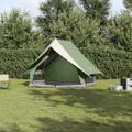 vidaXL Rodinný stan so strechou Zelená a biela 220 x 220 x 184 cm