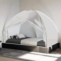vidaXL Moskytiéra jurta s dverami 220 sieťka biela 200x120x130 cm