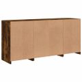 vidaXL Komoda s LED svetlami dymový dub 142,5x37x67 cm
