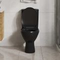 vidaXL WC sedadlo, pomalé sklápanie, rýchloupínacie, čierne