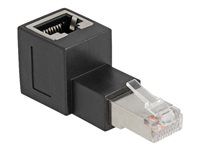 Sieťový adaptér - RJ-45 (F) pravouhlý na RJ-45 (M) - CAT 6a