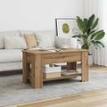 vidaXL Konferenčný stolík Artisan Dub 101x49x52 cm Konštrukčné drevo