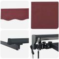 vidaXL Rám markízy Vínovo červená 500 × 300 cm Polyester s PU povrchom