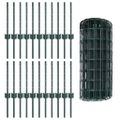 vidaXL Euro oplotenie s pilierom 50 x 0,4 m PVC potiahnutá oceľ Zelená