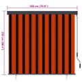 vidaXL Roleta Oranžová a hnedá 180 x 250 cm Textil a hliník