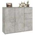 vidaXL Komoda betónovo sivá 91x29,5x75 cm spracované drevo