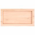 vidaXL Nástenná polica 60x30x(2-4) cm neošetrený dubový masív
